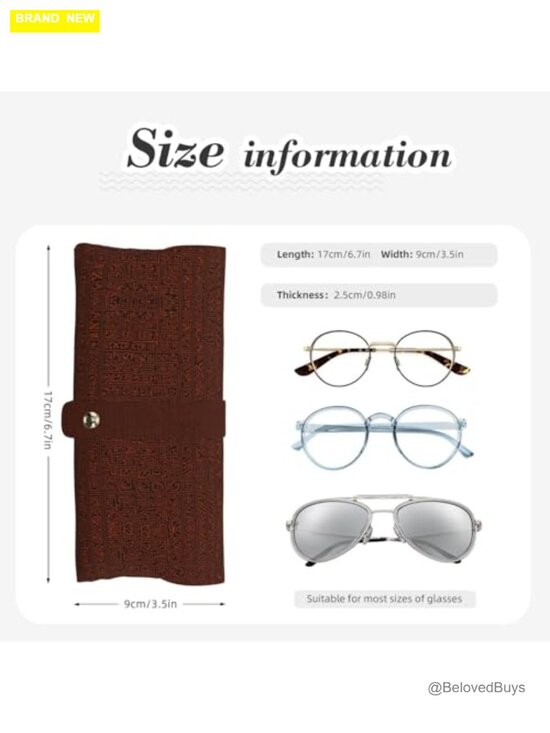 Native American Style Eyeglass Case - Microfiber PU Leather